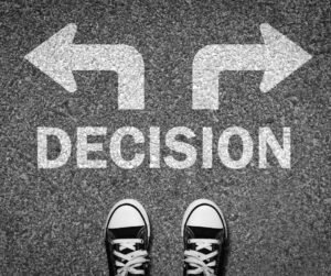 Entrepreneur deciding