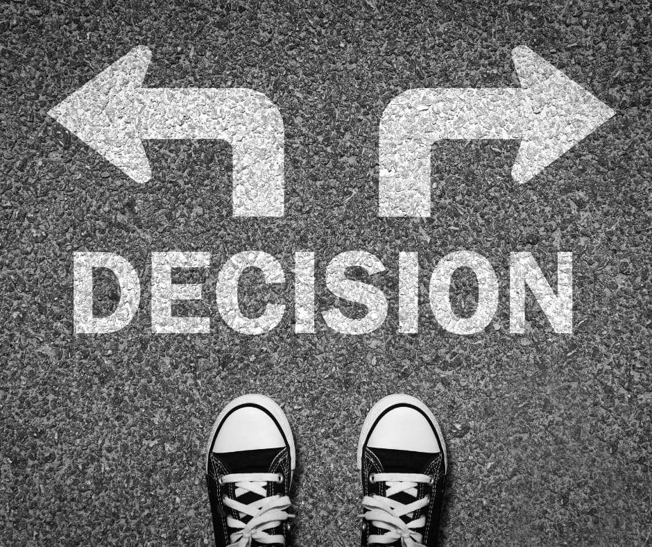 Entrepreneur deciding